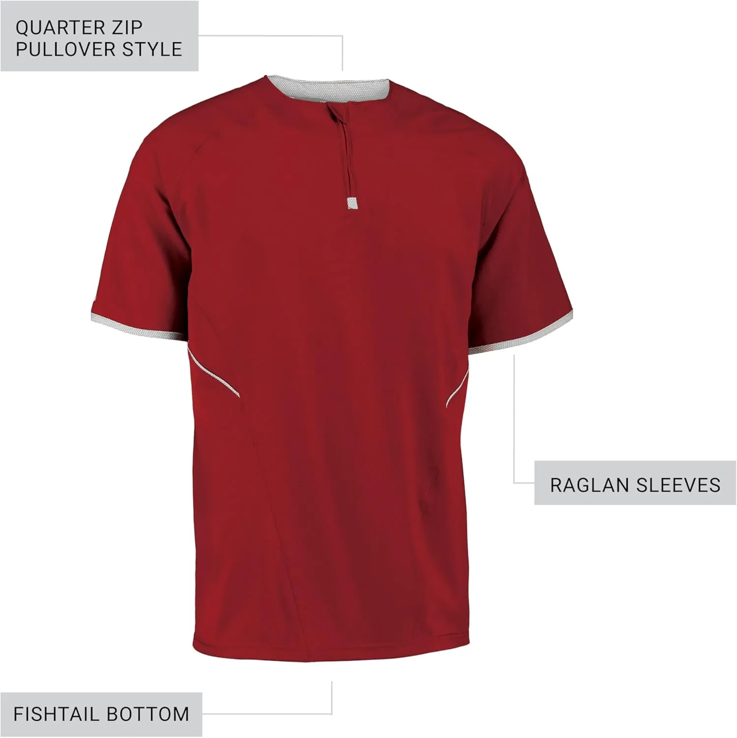Russell Athletic Men's Short Sleeve Pullover Cage Jacket - Lightweight Sports Outerwear