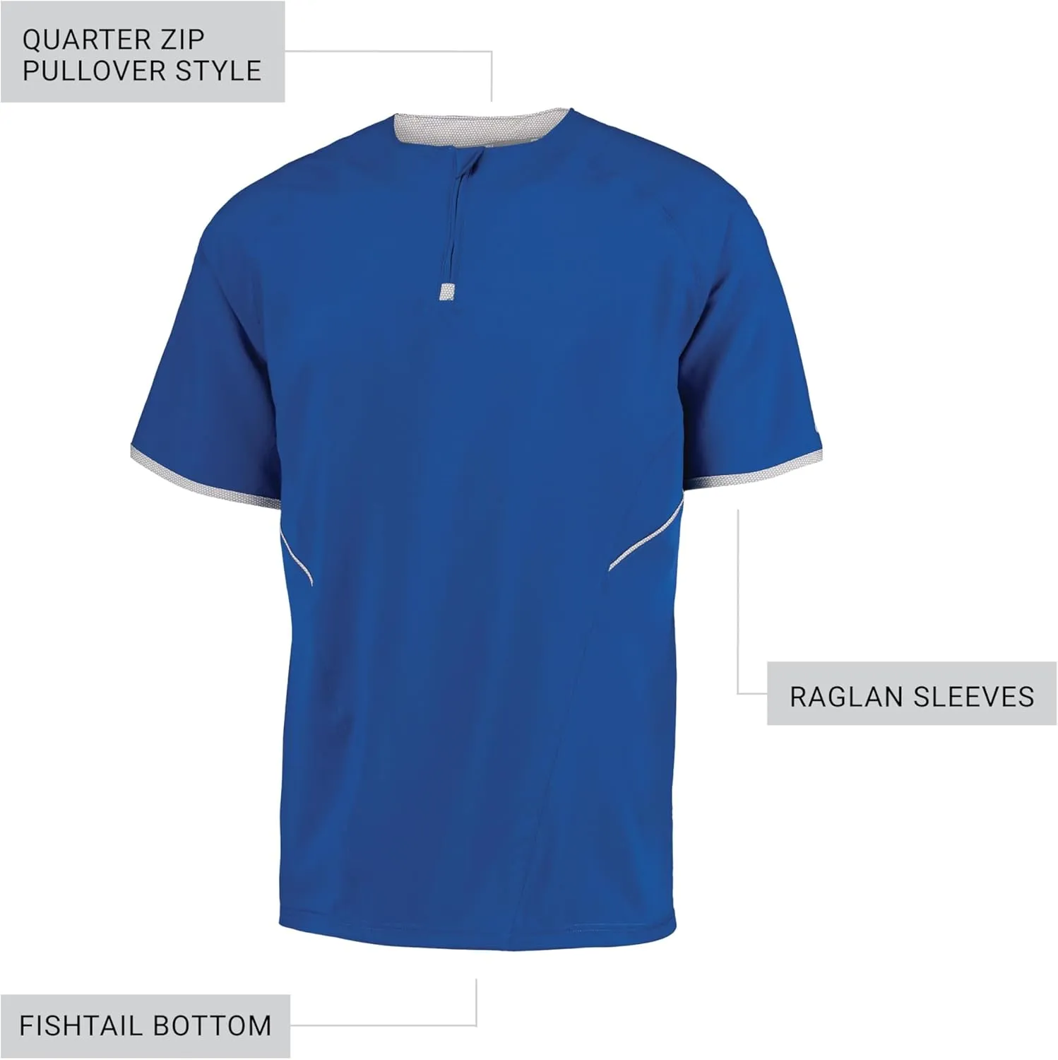 Russell Athletic Men's Short Sleeve Pullover Cage Jacket - Lightweight Sports Outerwear