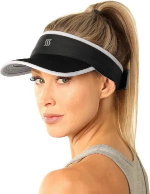 SAAKA Sport Visor for Women. Soft, Stretchy, Lightweight & Adjustable. Running, Tennis, Golf & Sports.