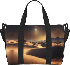 Sahara Desert Crossbody handbag, travel casual handbag, suitable for work, travel, fitness, tourism, women's zipper storage bag,