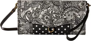 Sakroots Thea Phone Wallet Crossbody Black/White Spirit Desert One Size