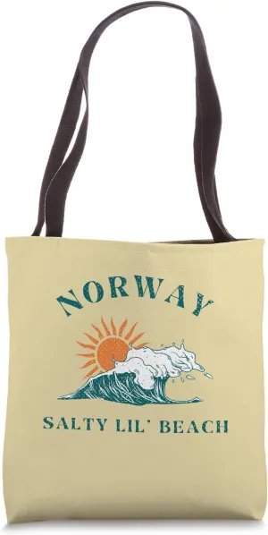 Salty Lil Beach Norway Travel Souvenir Norway Tote Bag