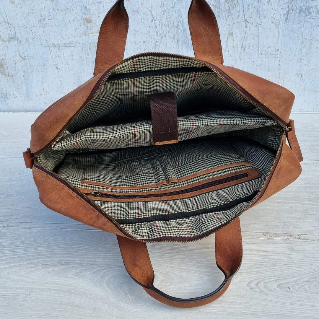 Sample Preston Leather Briefcase