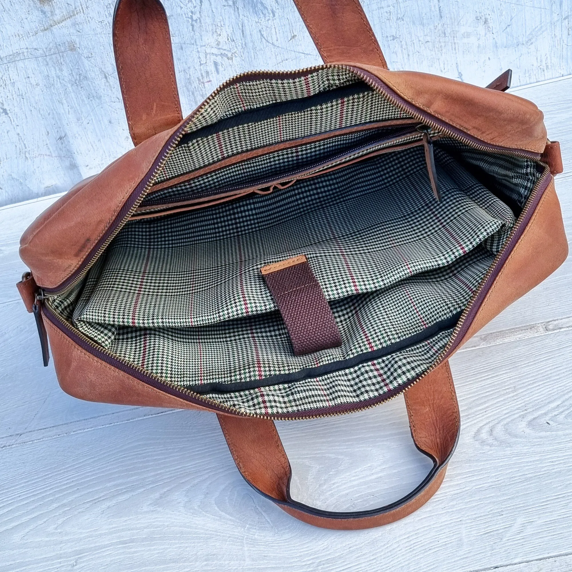 Sample Preston Leather Briefcase