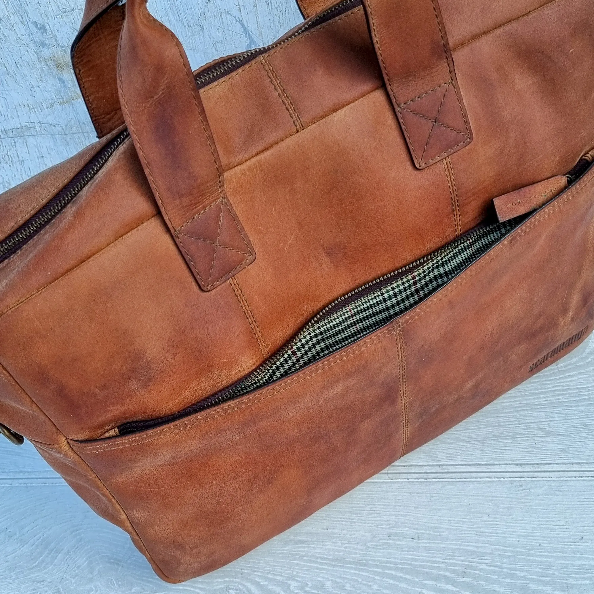 Sample Preston Leather Briefcase