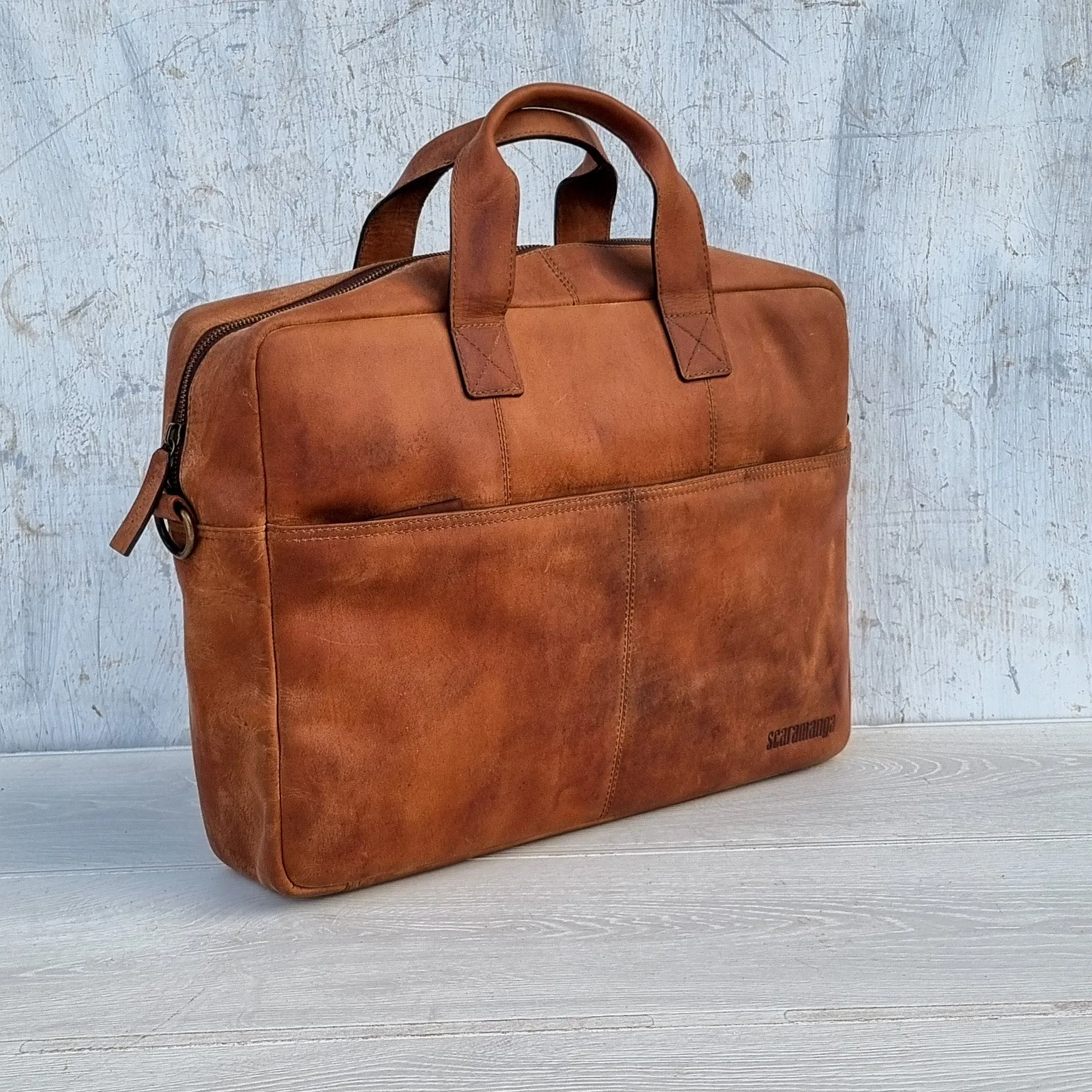 Sample Preston Leather Briefcase