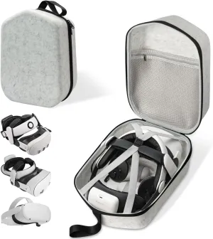 SARLAR Hard Carrying Case for Meta Quest 3/3S/Oculus Quest 2, Large Space Compatible with BOBOVR S3 Pro/M3 Pro/Kiwi Design Battery Head Strap and All Accessories, Ideal for Travel and Home Storage