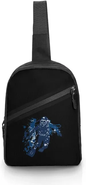 Scuba Diving Under Water Diver Sling Backpack Crossbody Shoulder Bag Casual Chest Bag Travel Hiking Daypack