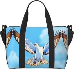 Seagulls in flight Crossbody handbag, travel casual handbag, suitable for work, travel, fitness, tourism, women's zipper storage bag,