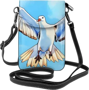 Seagulls In Flight Women'S Crossbody Bag, Zipper Phone Wallet, Cute Purse, Shoulder Bag, Detachable Shoulder Strap
