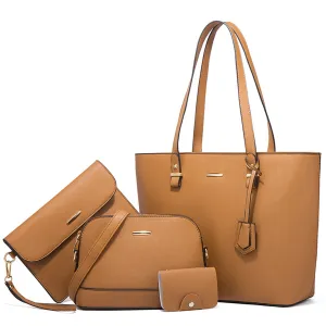 Sendfen Handbags for Women Shoulder Bags Tote Satchel Hobo 4pcs Purse Set