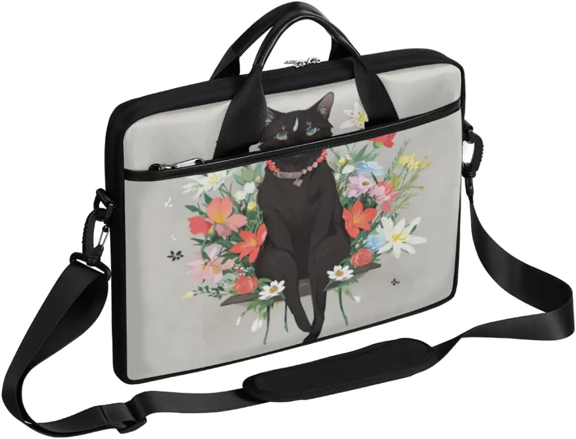 Serene Bear Laptop Bag for Women Men 13-15 Inch Computer Briefcase Bag Lightweight Notebook Shoulder Messenger Bag