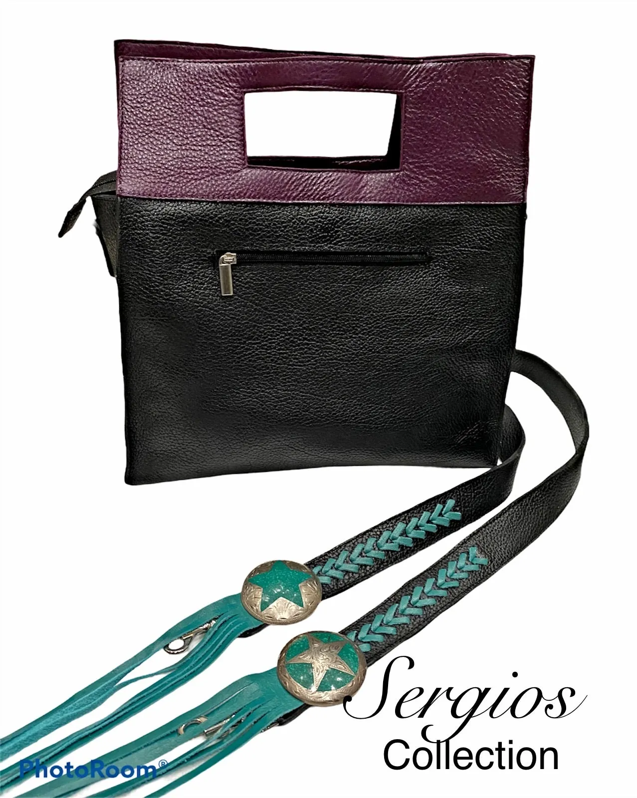 Sergios Collection featuring Kathy Sigle artist top handle and crossbody limited edition tote