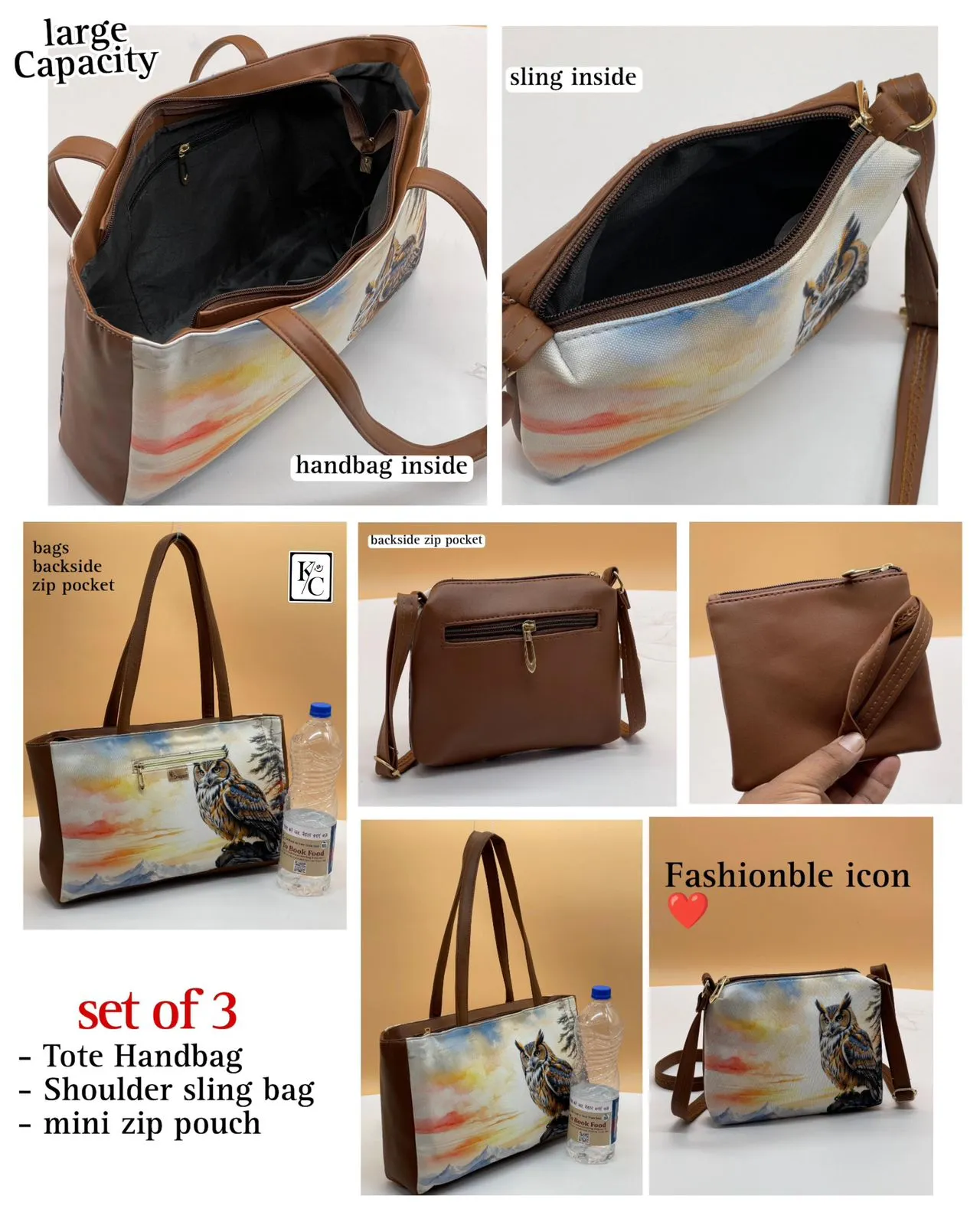 (Set 3) of - Bags International returns Professional assistance Combo Women