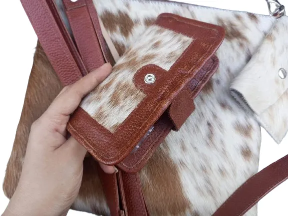 Set Of 3 Leather Crossbody Purse For Women