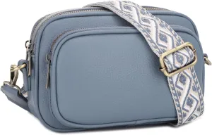 SG SUGU Small Crossbody Bag for Women, Triple Compartment Shoulder Handbags with Adjustable Strap, Camera Purse for Everyday
