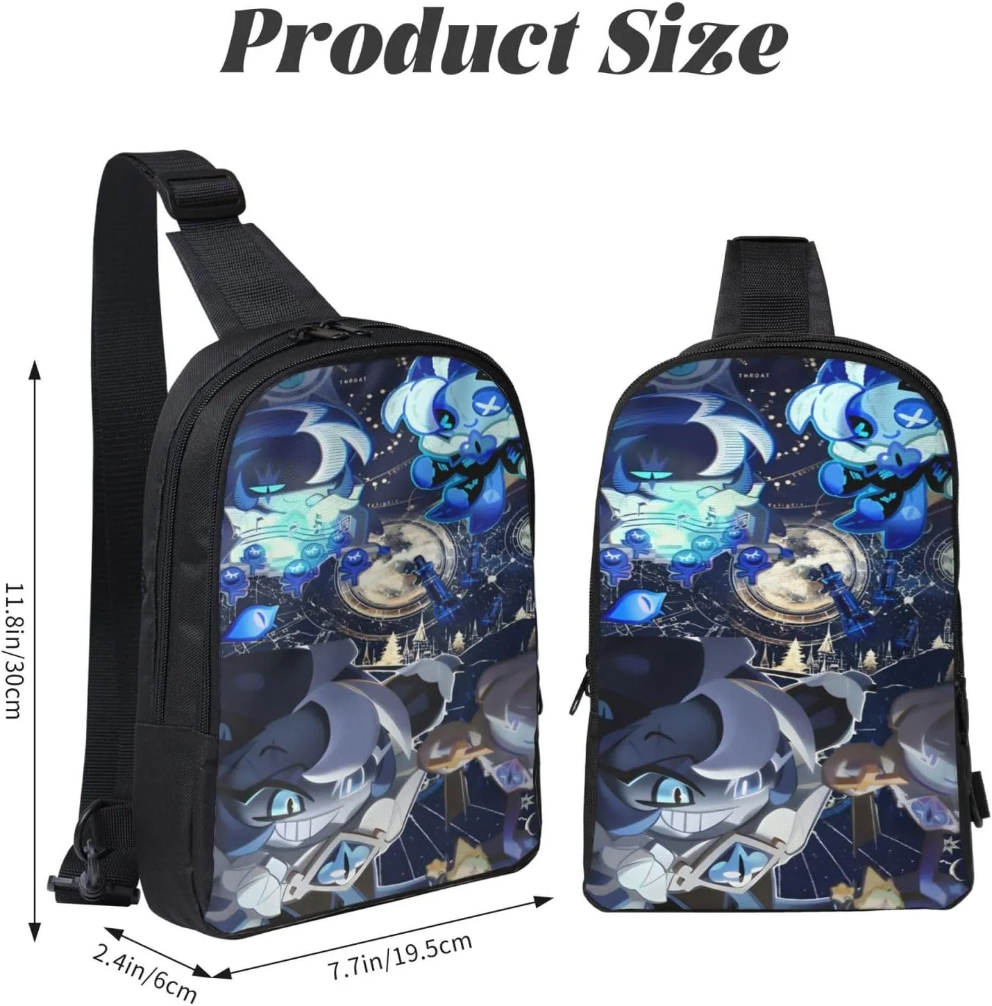 Shadow Milk Cookie Cartoon Print Children'S Sports Casual Fashion Crossbody Bag, Chest Bag
