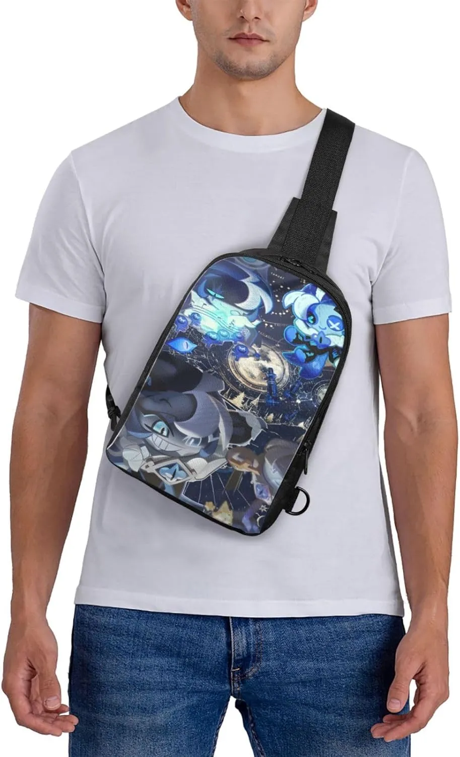 Shadow Milk Cookie Cartoon Print Children'S Sports Casual Fashion Crossbody Bag, Chest Bag