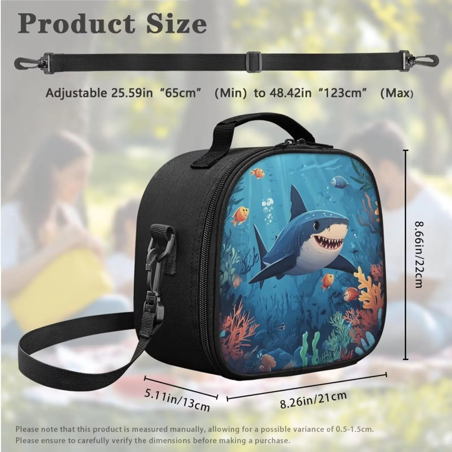 Shark Lunch Bag Kids Boy with Tableware Carrying Bag Set for Knife Fork Spoons Durable Lightweight Kid Lunch Containers and Chopsticks Pouch for School