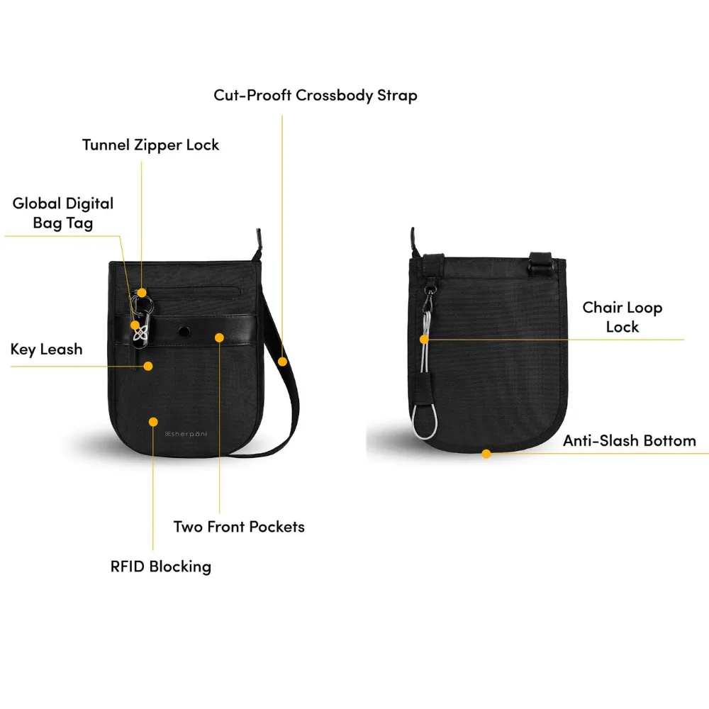 Sherpäni Prima AT (Anti-Theft) Carbon Travel Crossbody Bag (Women's)