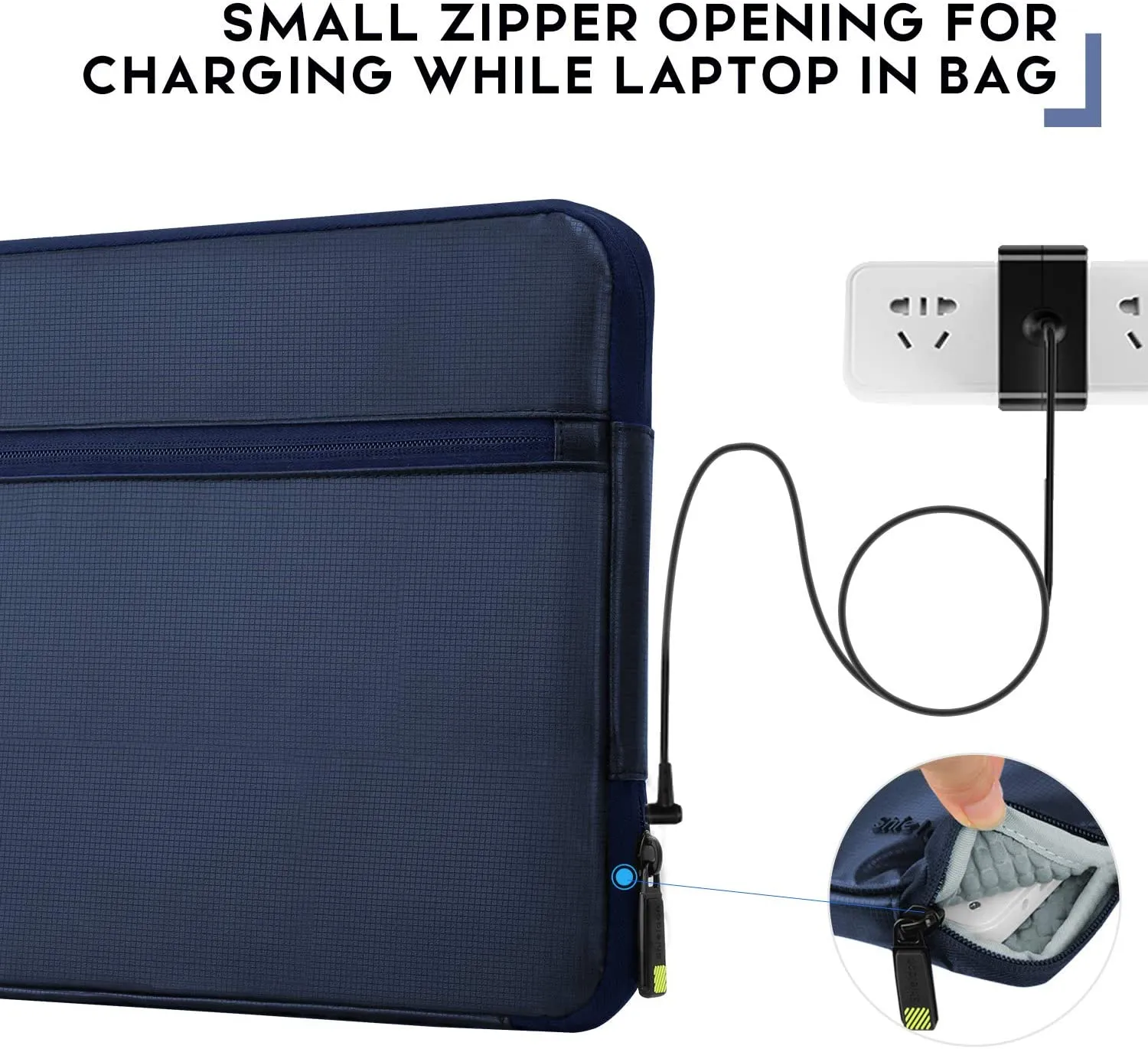 SHIELDON 13-14-Inch Laptop Sleeve Case Bag with Accessory Pocket, Water Repellent Handbag