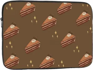 Shockproof Portable Laptop Sleeve Bag - for Trip, Travel, Office, Daily Use - for Men and Women Chocolate Squares Cake Prints