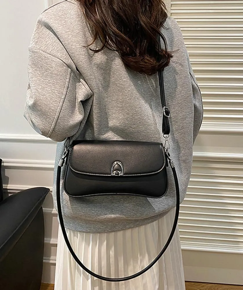 Shoulder Bag for Women Crossbody Purses with 2 Removable Straps Trendy Leather Bag Clutch Tote Handbags Saddle Bag
