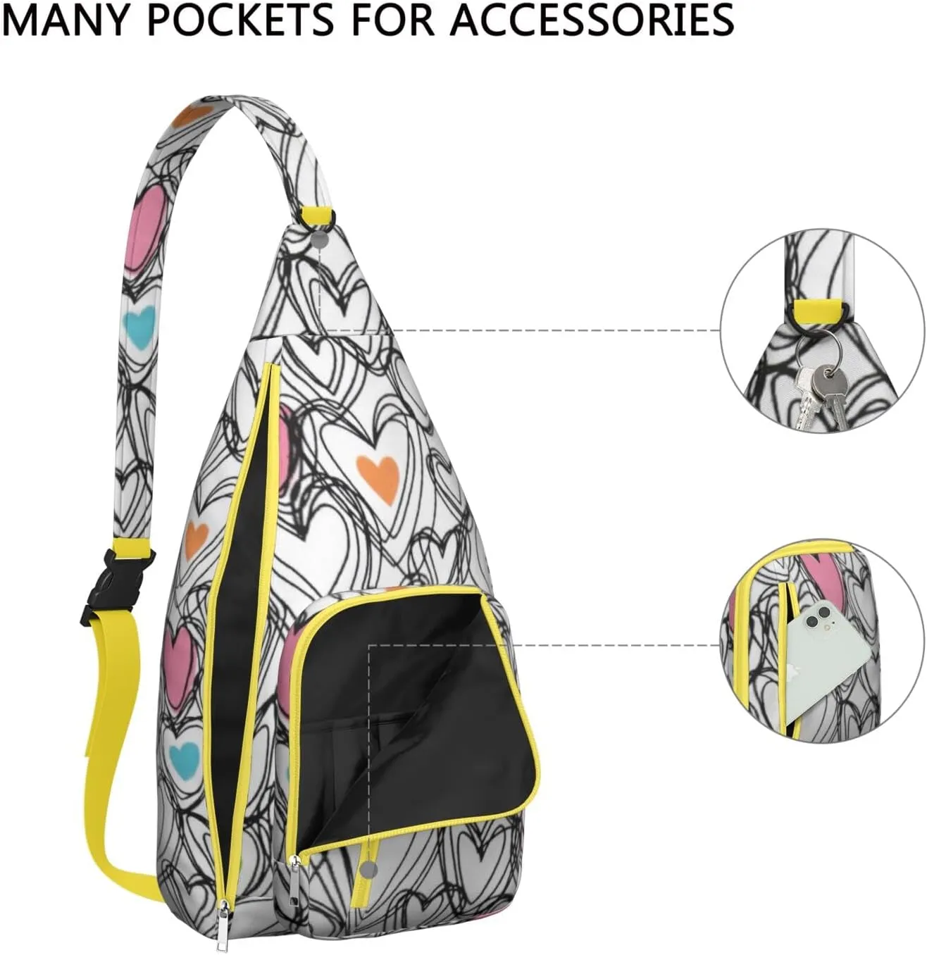 Shoulder Sling Crossbody Casual Chest Bag For Travel Sports Running,Backpack for Men & Women Lightweight Sports BagCrossbody Concealed Carry,Abstract Shoulder Bag Waterproof Chest Bag