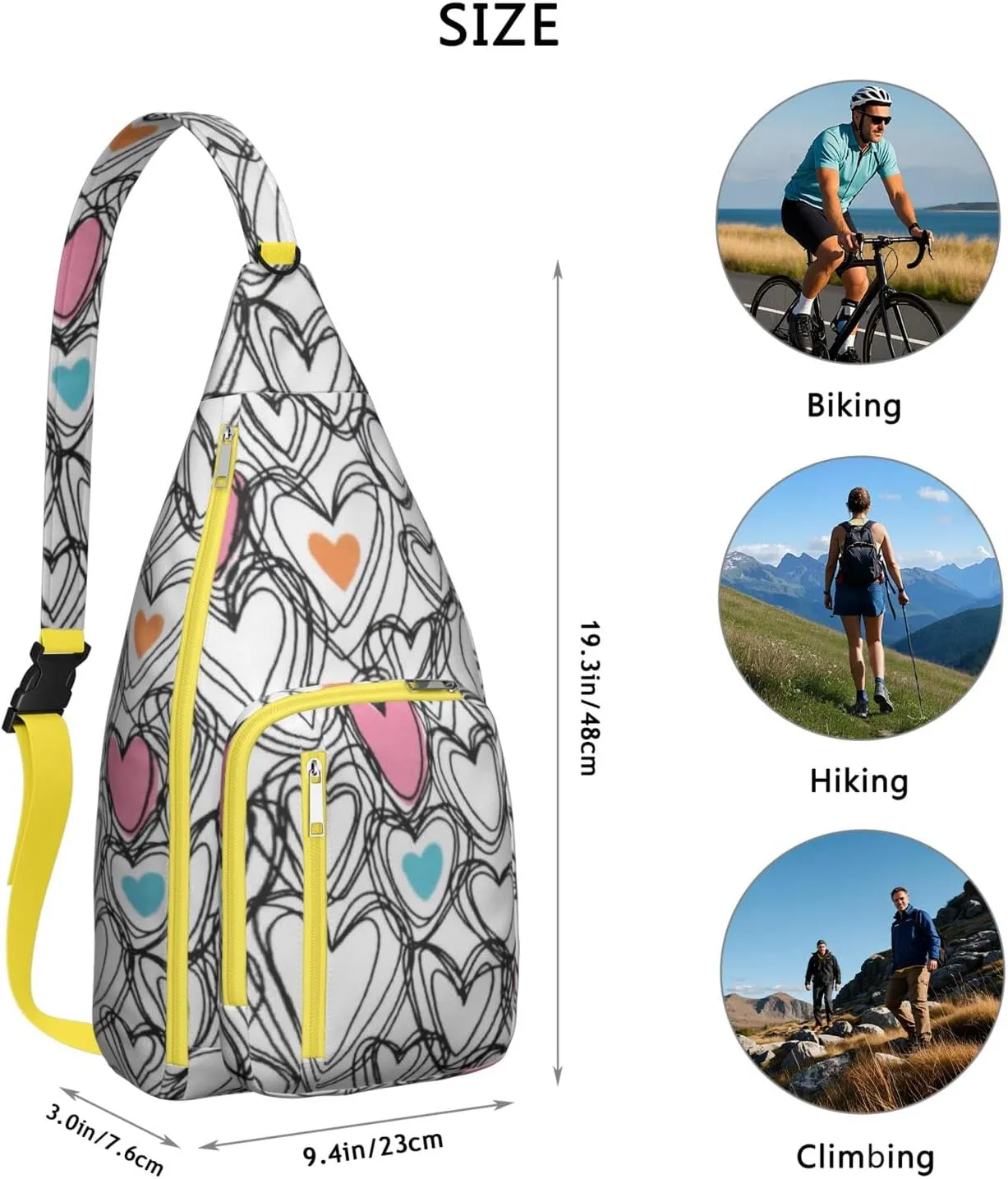Shoulder Sling Crossbody Casual Chest Bag For Travel Sports Running,Backpack for Men & Women Lightweight Sports BagCrossbody Concealed Carry,Abstract Shoulder Bag Waterproof Chest Bag