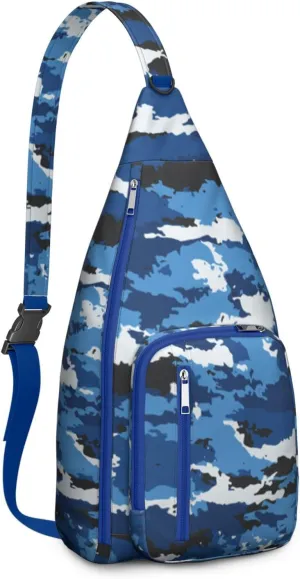 Shoulder Sling Crossbody Casual Chest Bag For Travel Sports Running,Backpack for Men & Women Lightweight Sports BagCrossbody Concealed Carry,Camo Shoulder Bag Waterproof Chest Bag
