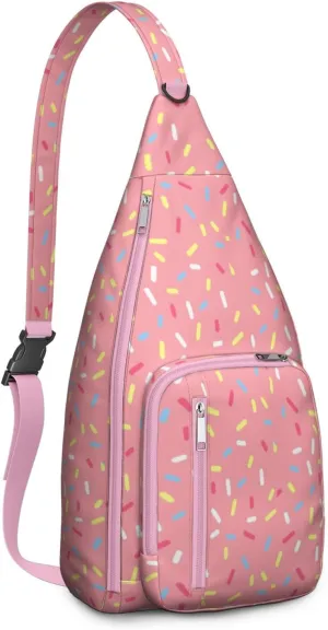 Shoulder Sling Crossbody Casual Chest Bag For Travel Sports Running,Backpack for Men & Women Lightweight Sports BagCrossbody Concealed Carry,Polka Shoulder Bag Waterproof Chest Bag