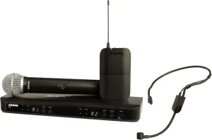 Shure BLX1288/P31 Wireless Microphone System - 14-Hour Battery Life, 300 ft Range, UHF | Includes Handheld & Headset Mics, Dual Channel Receiver | H10 Band (BLX1288/P31-H10)