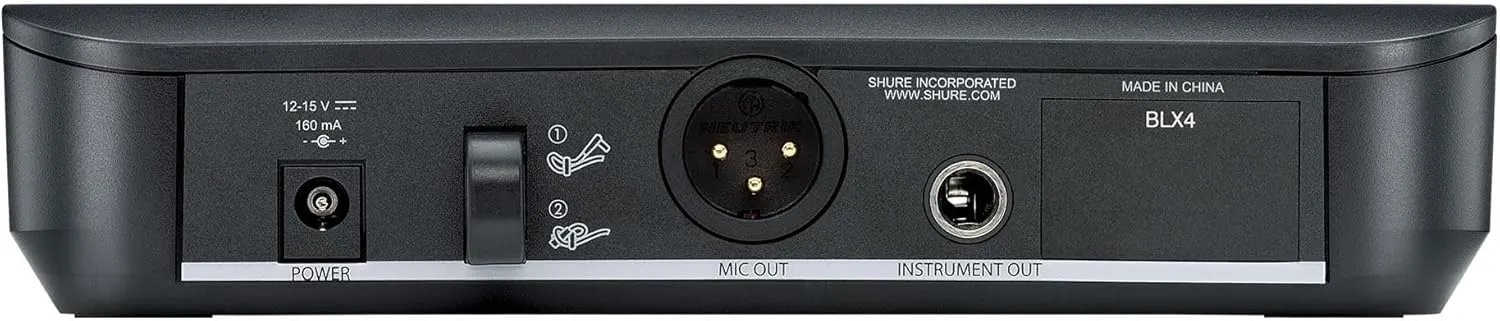 Shure BLX24/SM58 Wireless Microphone System - 14-Hour Battery Life, 300 ft Range, UHF | Includes SM58 Handheld Vocal Mic, Single Channel Receiver | H11 Band (BLX24/SM58-H11)