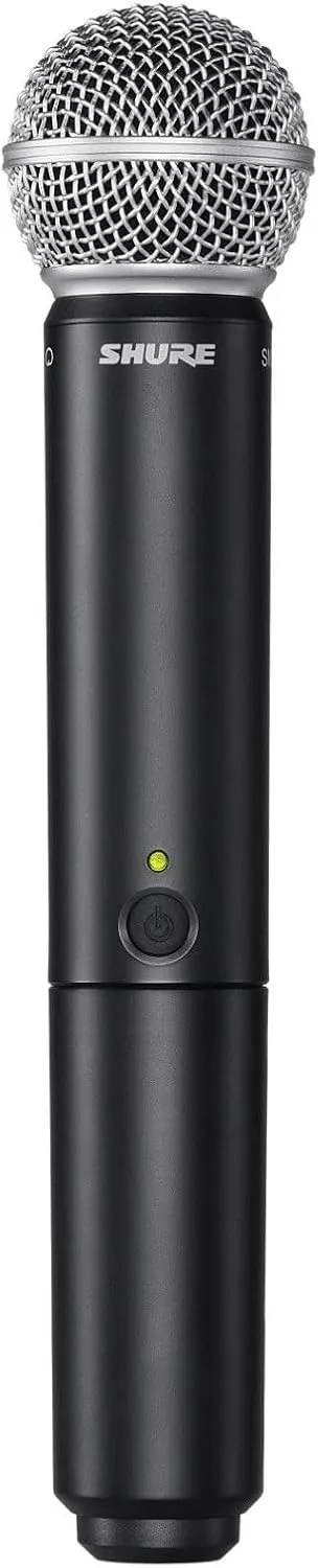 Shure BLX24/SM58 Wireless Microphone System - 14-Hour Battery Life, 300 ft Range, UHF | Includes SM58 Handheld Vocal Mic, Single Channel Receiver | H11 Band (BLX24/SM58-H11)