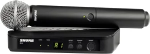 Shure BLX24/SM58 Wireless Microphone System - 14-Hour Battery Life, 300 ft Range, UHF | Includes SM58 Handheld Vocal Mic, Single Channel Receiver | H11 Band (BLX24/SM58-H11)