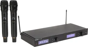Shure SLXD24D/N8CB Dual Channel Wireless Microphone System - Includes Two SLXD2 Handheld Transmitters with Nexadyne 8/S Vocal Mic Capsules, SLXD4D Rack Mount Receiver | G58 Band (SLXD24D/N8SB-G58)