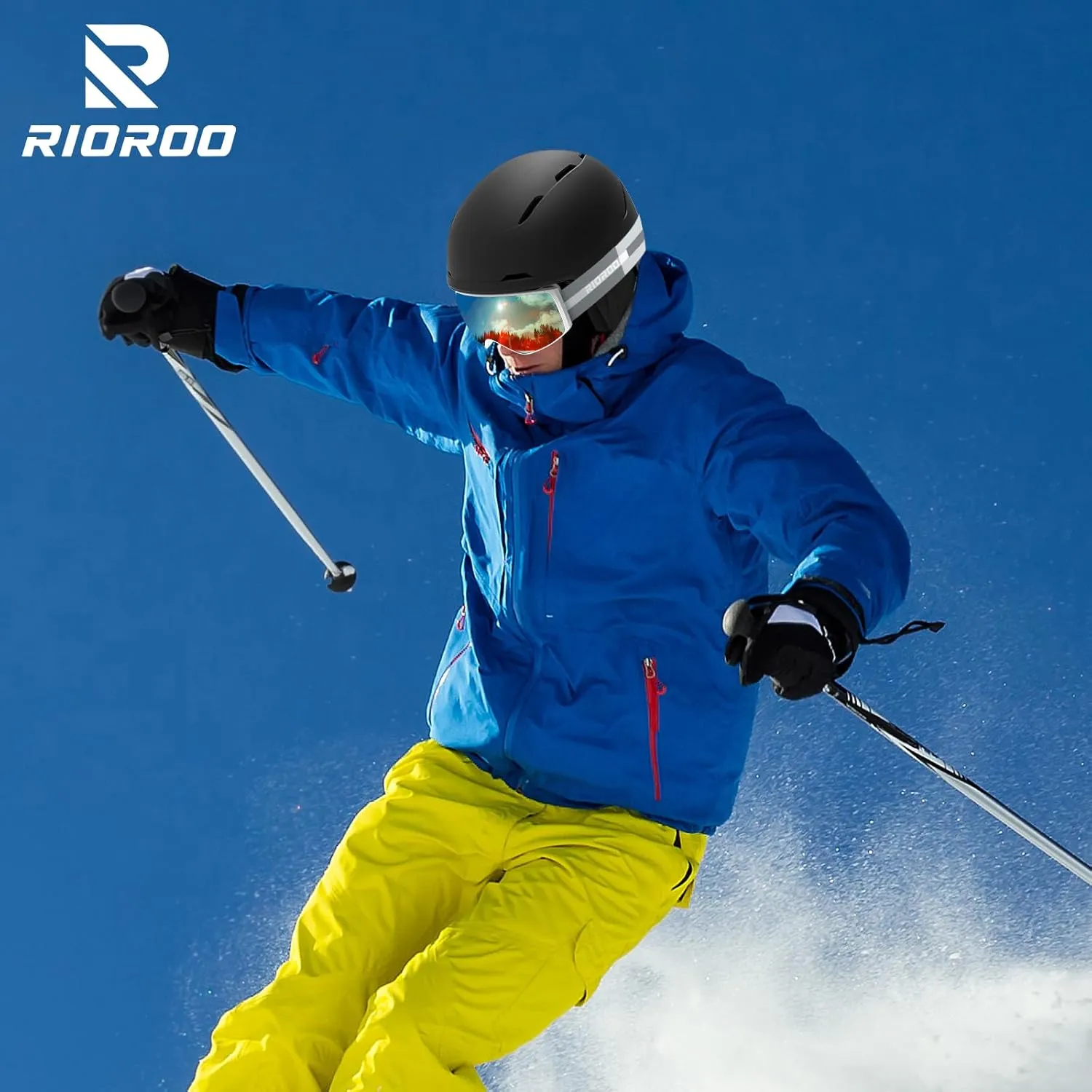 Ski Helmet for Women Men, Safety Certified Snowboard Helmet with Shockproof ABS Hard Shell for Adults & Youth