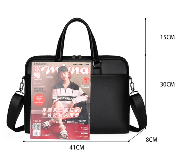 Sleek Oblique Span Briefcase for Men - Travel in Style with Large Capacity