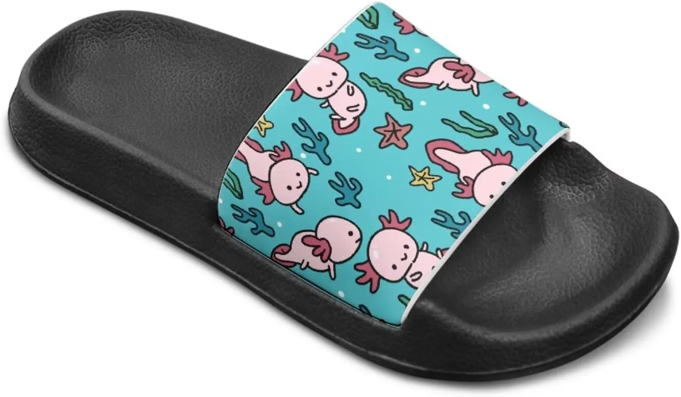 Slide Sandals Non-Slip Youth Pool Shower Shoes Open Toe Design Thick Sole Living Room Sandals