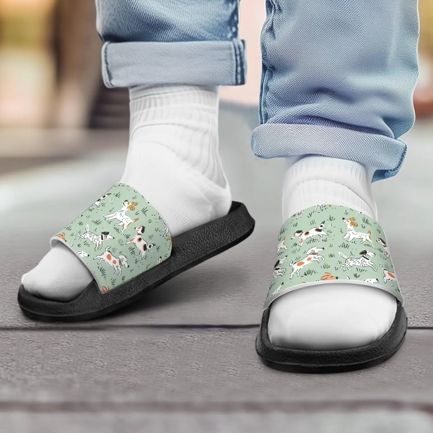 Slides for Kids, Toddler Slippers Shower Bathroom Non-Slip Open Toe Super Soft Comfy Boys Girls Home House Slide Sandals