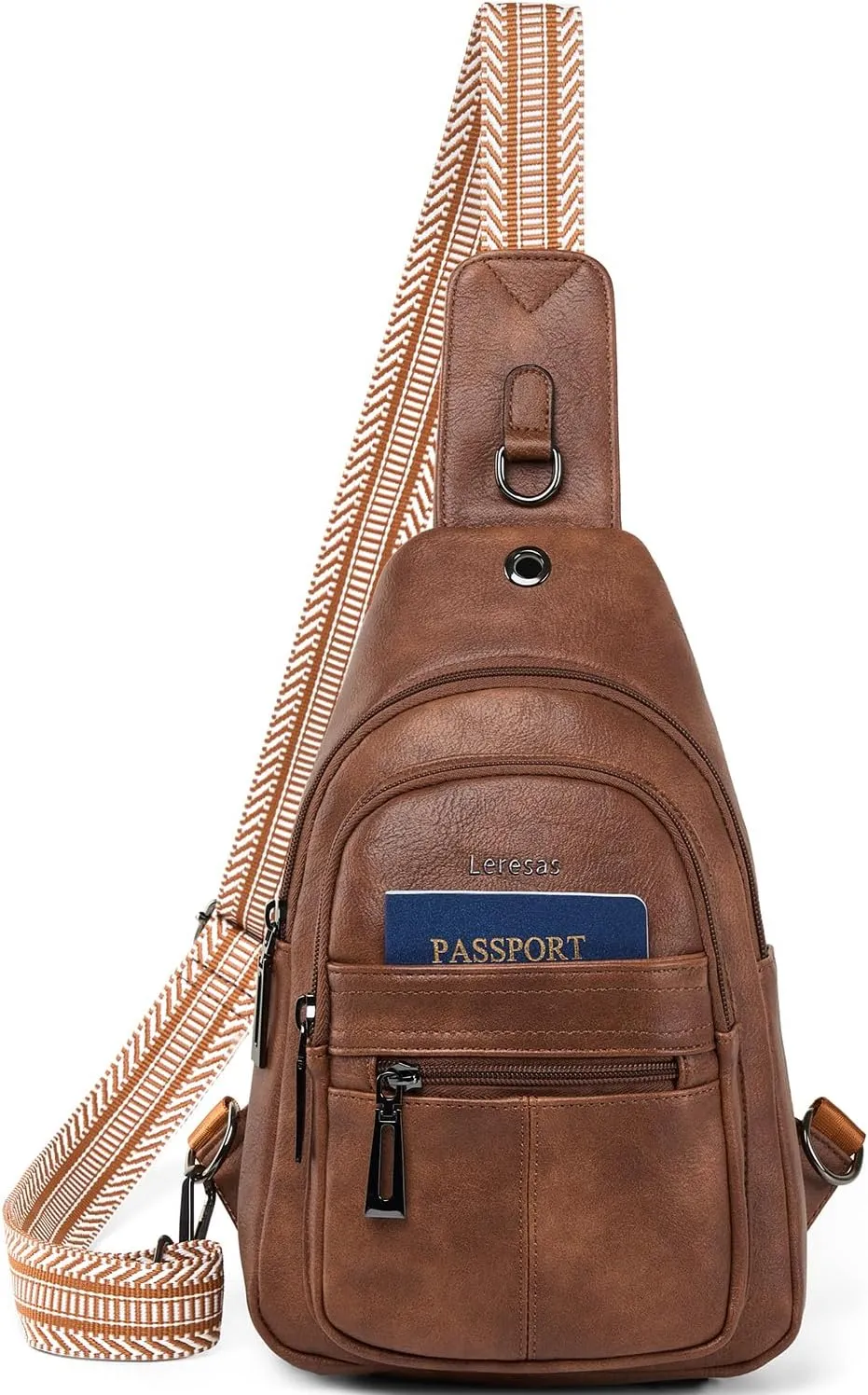Sling Bag for Women Crossbody Purse Leather Crossbody Bag Fanny Pack Chest Pack for Travel Everyday Vacation