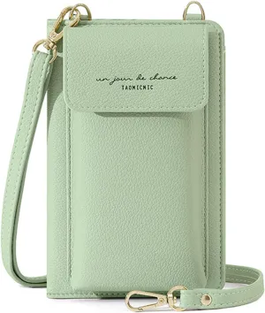 Small Crossbody Bag Purse Wallet for Women, Mulit-purpose RFID Blocking Card Passport Holder Combo Travel Essentials Cover
