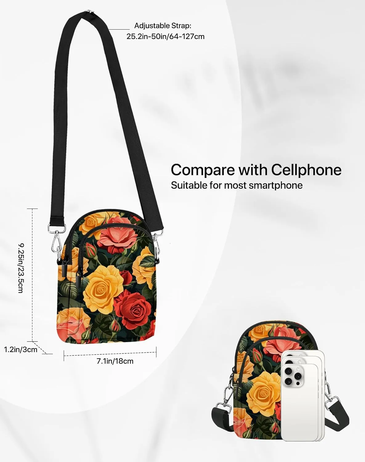 Small Crossbody Bags for Women Casual Cell Phone Purse Lightweight Crossbody Purses Fashion with Adjustable Strap