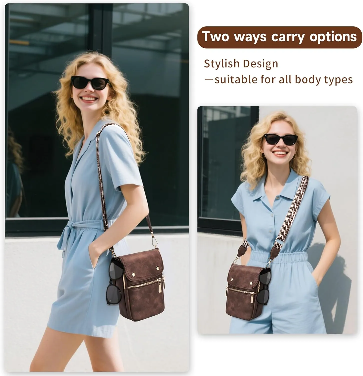Small Crossbody Bags for Women, Cell Phone Wallet Purses with Card Slots and Adjustable Strap for Travel Casual