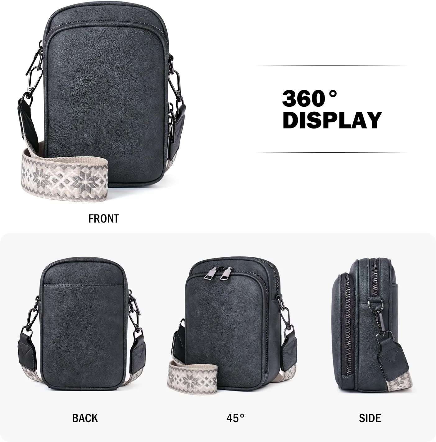 Small Crossbody Bags for Women Trendy,Vegan Leather Cell Phone Purse Crossbody Handbag Purse with Built in Wallet