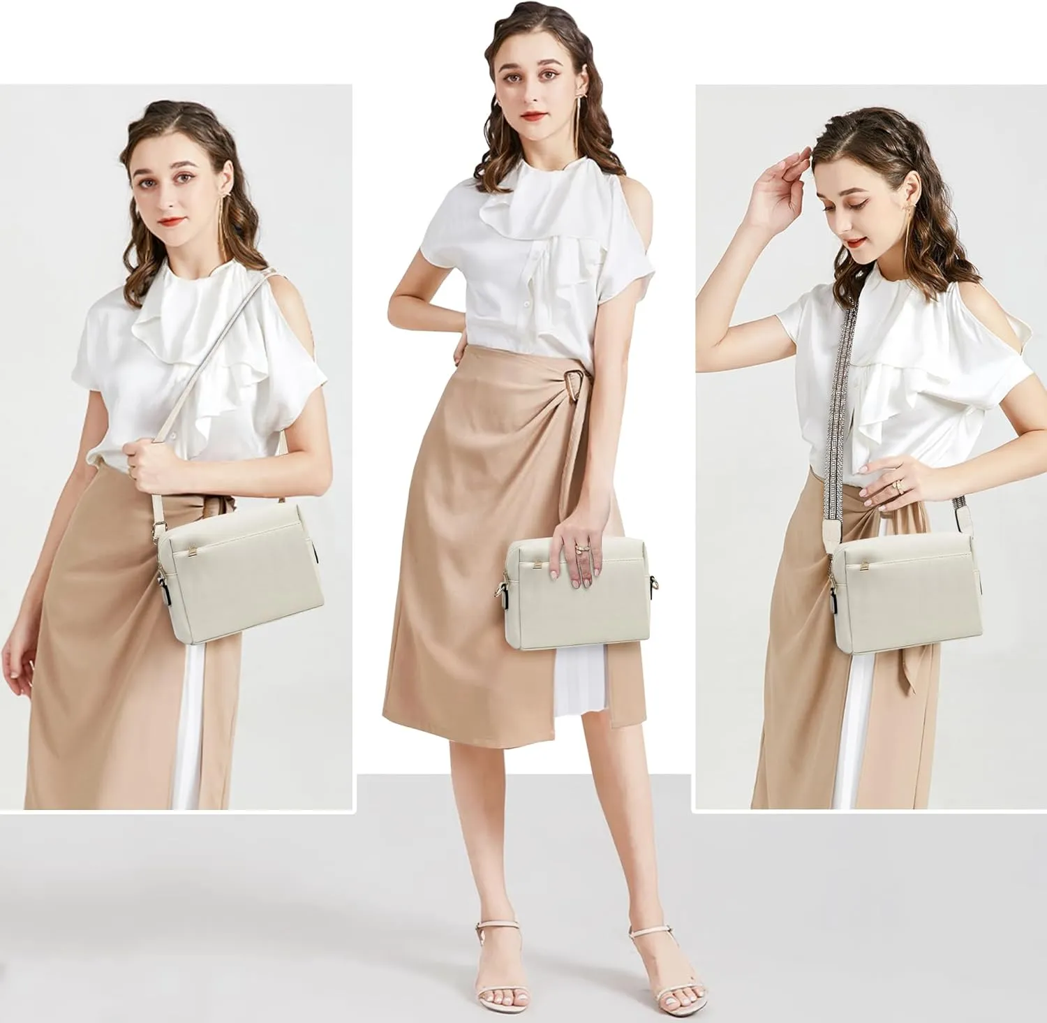 Small Crossbody Bags for Women Vegan Leather Purses Women's Shoulder Handbags Wallet Satchel Cross Body Purse