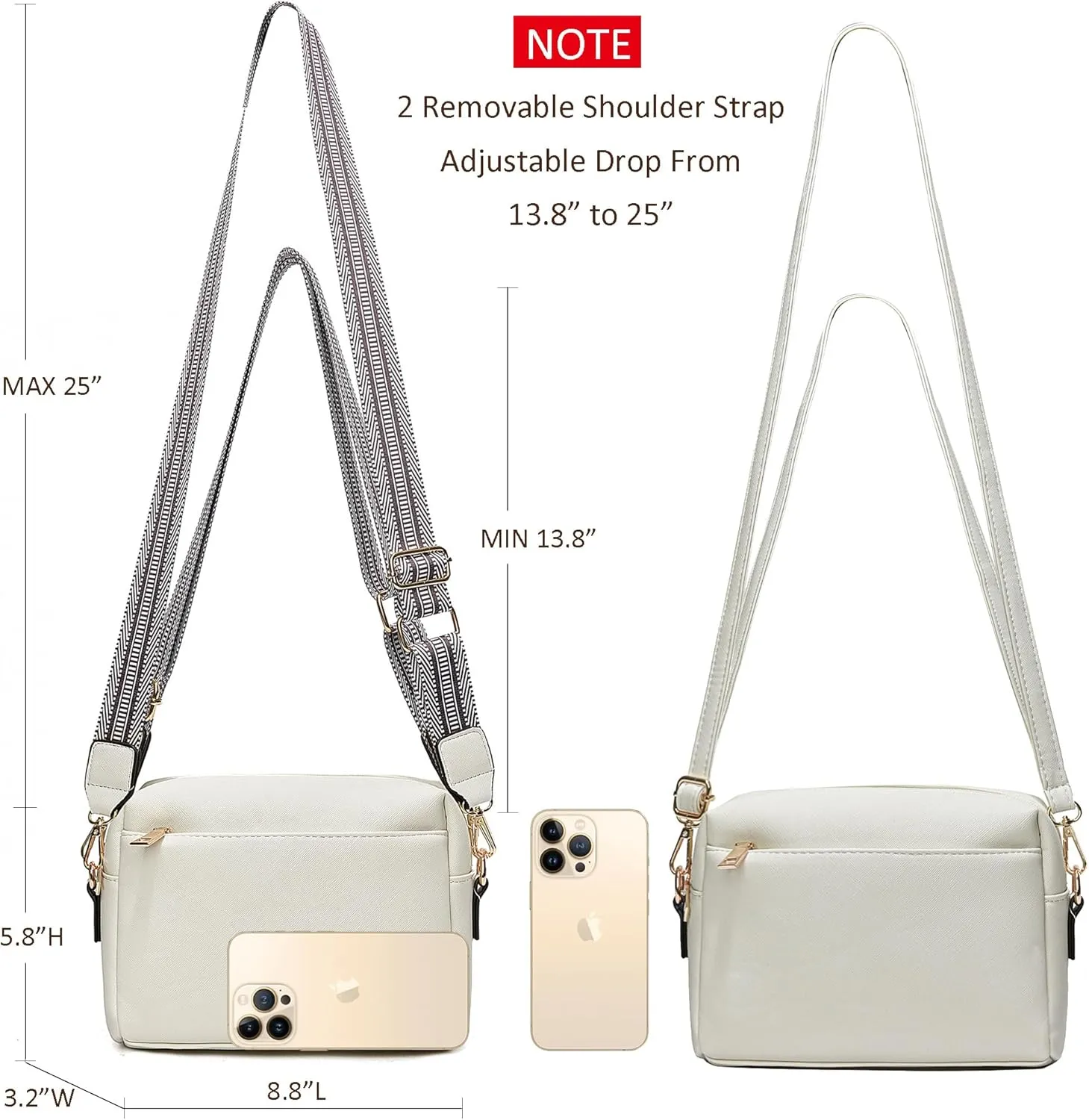 Small Crossbody Bags for Women Vegan Leather Purses Women's Shoulder Handbags Wallet Satchel Cross Body Purse