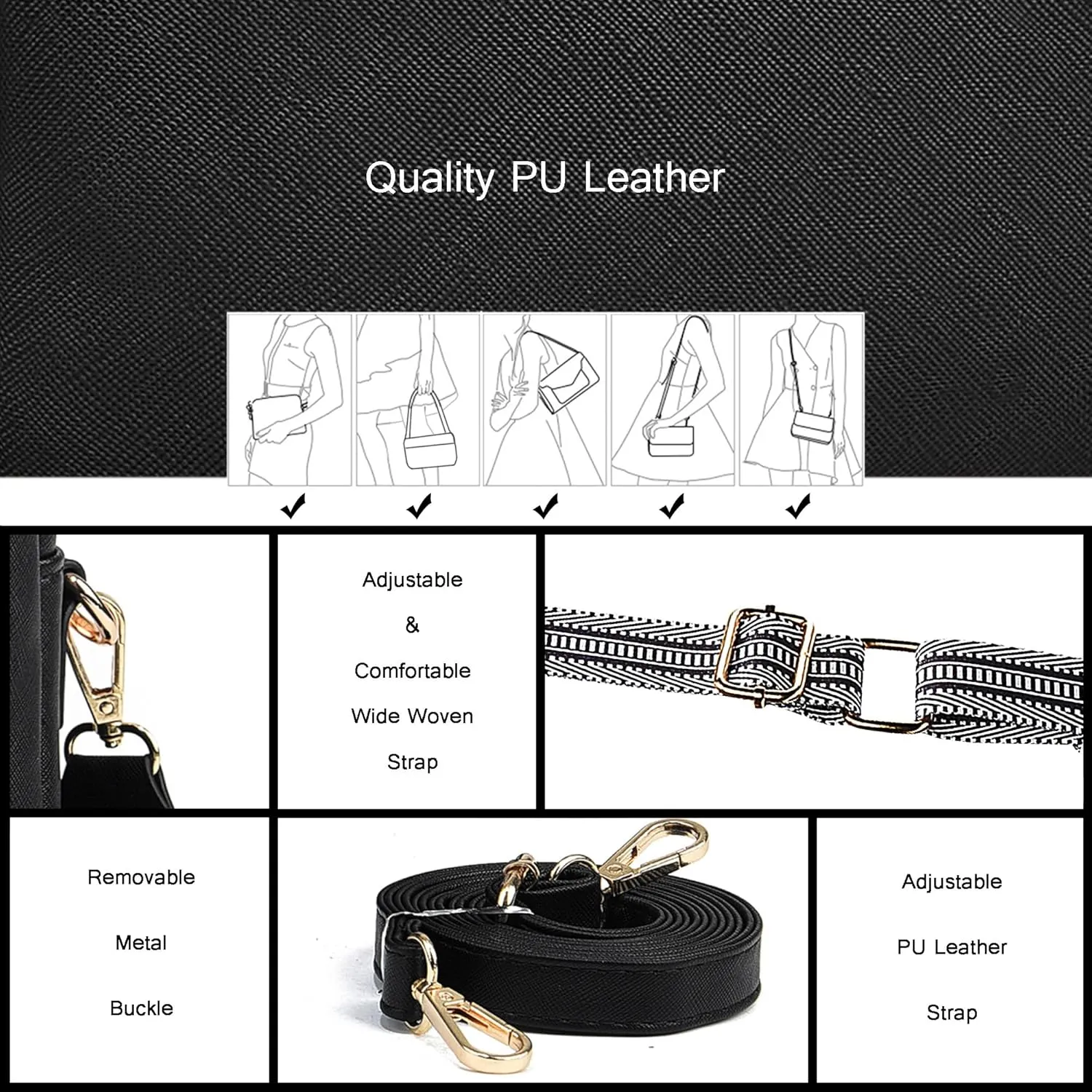Small Crossbody Bags for Women Vegan Leather Purses Women's Shoulder Handbags Wallet Satchel Cross Body Purse