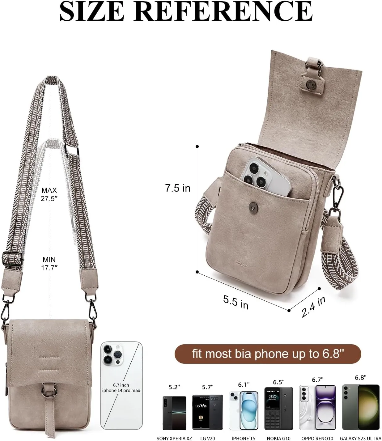 Small Crossbody Bags for women,Soft Leather Cell Phone Purse Lightweight,Little Crossbody Purses Women Trendy with Card slots