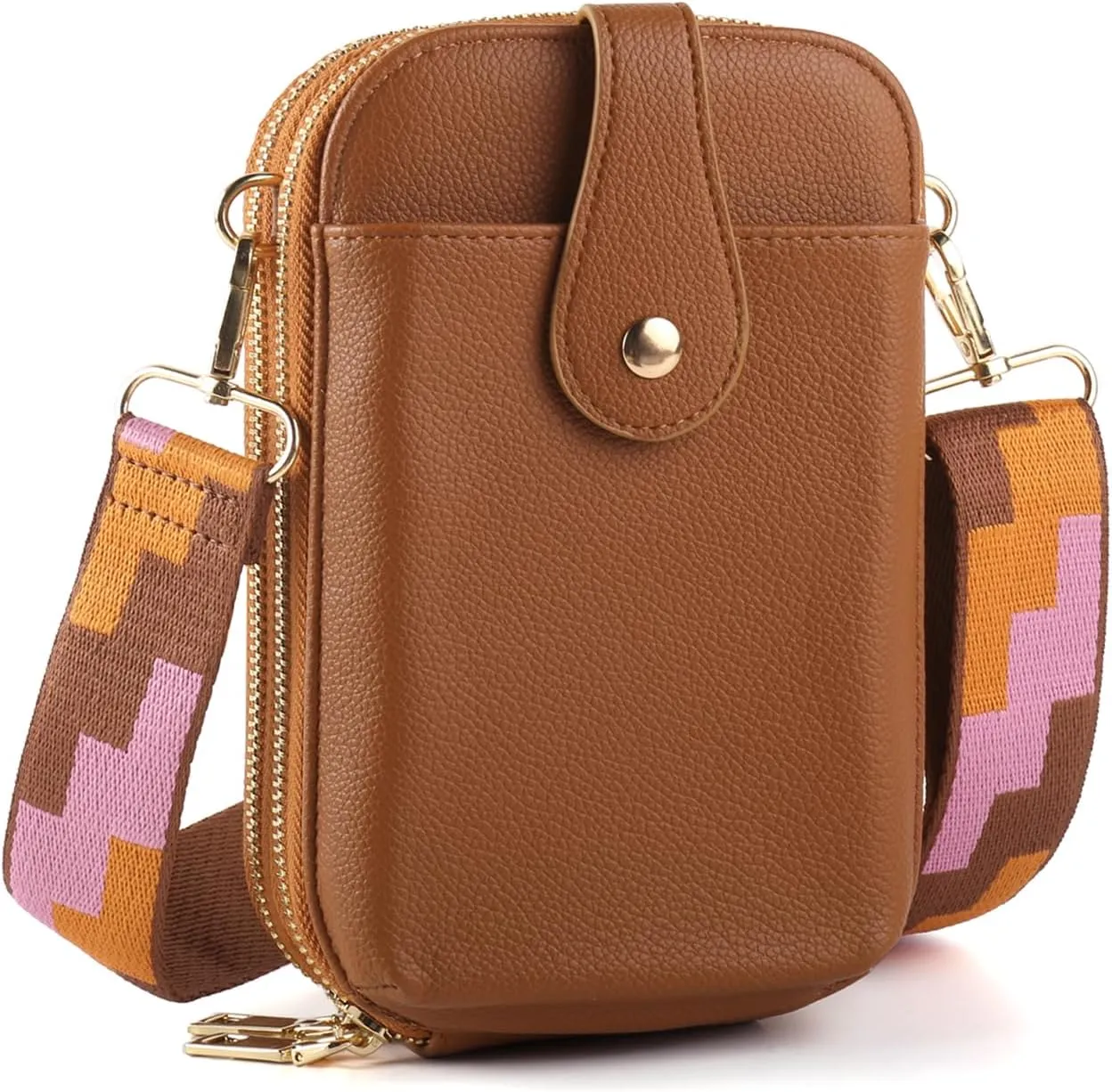 Small Crossbody Cell Phone Bag for Women, Mini Crossbody Wallet Phone Shoulder Handbag Purse with Credit Card Slots